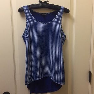 Blue checkered blouse